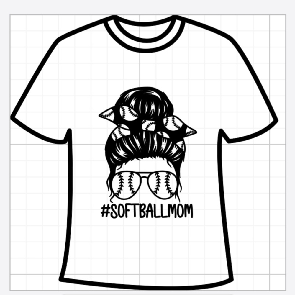 Softball Mom Graphic T-Shirt